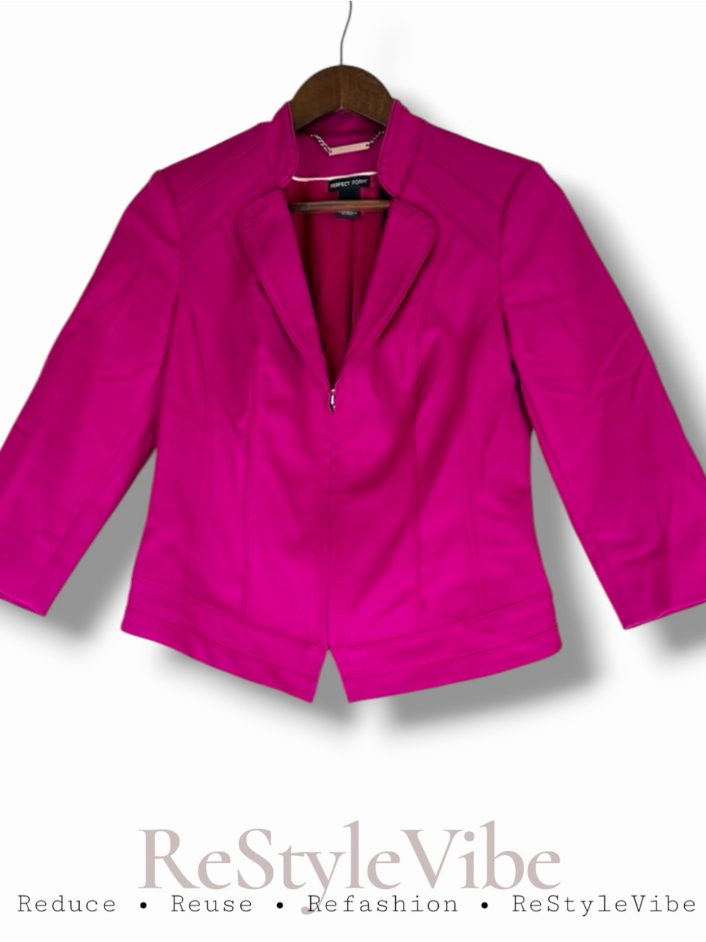 WHITE HOUSE BLACK MARKET Women’s Size 0 Blazer Jacket Cropped Perfect Form Pink